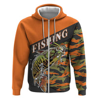 Bass Fishing Fisherman Hoodie Camouflag Pattern - Wonder Print Shop