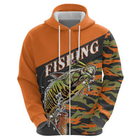 Bass Fishing Fisherman Hoodie Camouflag Pattern - Wonder Print Shop