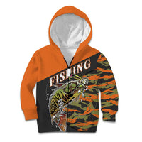 Bass Fishing Fisherman Kid Hoodie Camouflag Pattern - Wonder Print Shop