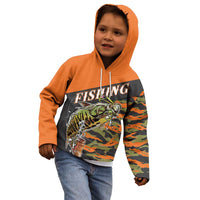 Bass Fishing Fisherman Kid Hoodie Camouflag Pattern - Wonder Print Shop