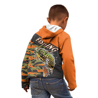 Bass Fishing Fisherman Kid Hoodie Camouflag Pattern - Wonder Print Shop