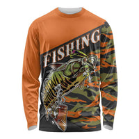 Bass Fishing Fisherman Long Sleeve Shirt Camouflag Pattern - Wonder Print Shop