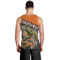Bass Fishing Fisherman Men Tank Top Camouflag Pattern - Wonder Print Shop