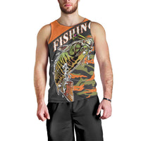 Bass Fishing Fisherman Men Tank Top Camouflag Pattern - Wonder Print Shop
