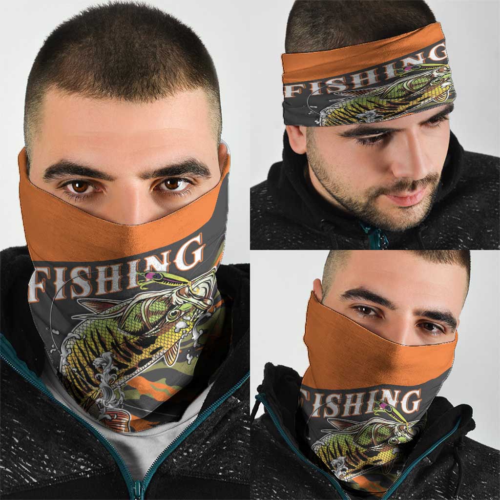 Bass Fishing Fisherman Neck Gaiter Camouflag Pattern - Wonder Print Shop