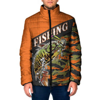 Bass Fishing Fisherman Padded Jacket Camouflag Pattern - Wonder Print Shop
