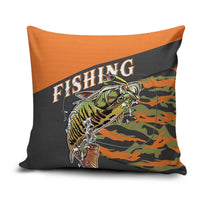 Bass Fishing Fisherman Pillow Cover Camouflag Pattern - Wonder Print Shop