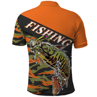 Bass Fishing Fisherman Polo Shirt Camouflag Pattern - Wonder Print Shop