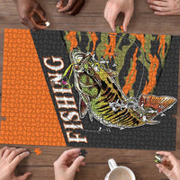 Bass Fishing Fisherman Puzzle Camouflag Pattern - Wonder Print Shop