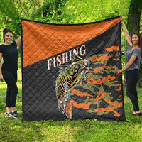 Bass Fishing Fisherman Quilt Camouflag Pattern - Wonder Print Shop