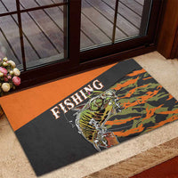 Bass Fishing Fisherman Rubber Doormat Camouflag Pattern - Wonder Print Shop