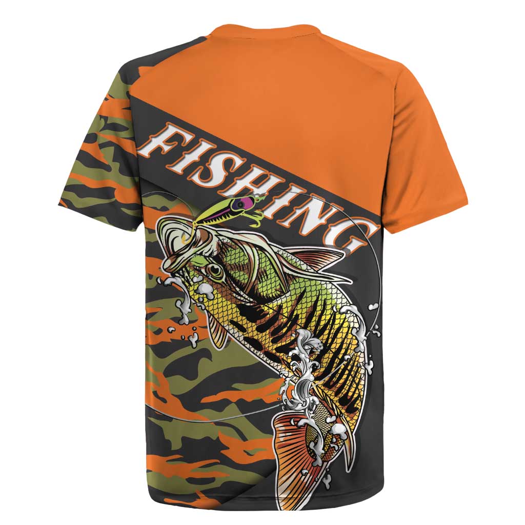Bass Fishing Fisherman Rugby Jersey Camouflag Pattern - Wonder Print Shop