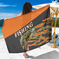 Bass Fishing Fisherman Sarong Camouflag Pattern - Wonder Print Shop