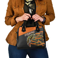 Bass Fishing Fisherman Shoulder Handbag Camouflag Pattern - Wonder Print Shop