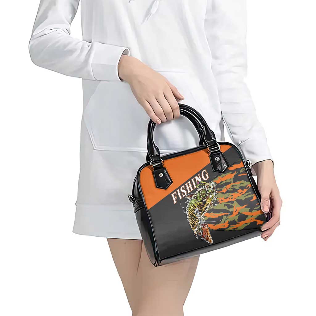 Bass Fishing Fisherman Shoulder Handbag Camouflag Pattern - Wonder Print Shop