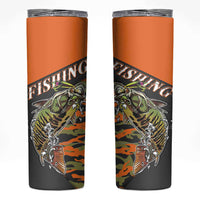 Bass Fishing Fisherman Skinny Tumbler Camouflag Pattern - Wonder Print Shop