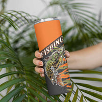 Bass Fishing Fisherman Skinny Tumbler Camouflag Pattern - Wonder Print Shop