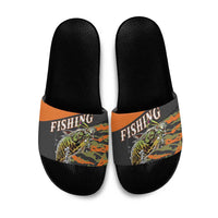 Bass Fishing Fisherman Slide Sandals Camouflag Pattern - Wonder Print Shop