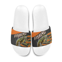 Bass Fishing Fisherman Slide Sandals Camouflag Pattern - Wonder Print Shop