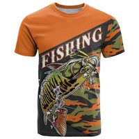 Bass Fishing Fisherman T Shirt Camouflag Pattern - Wonder Print Shop