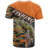 Bass Fishing Fisherman T Shirt Camouflag Pattern - Wonder Print Shop