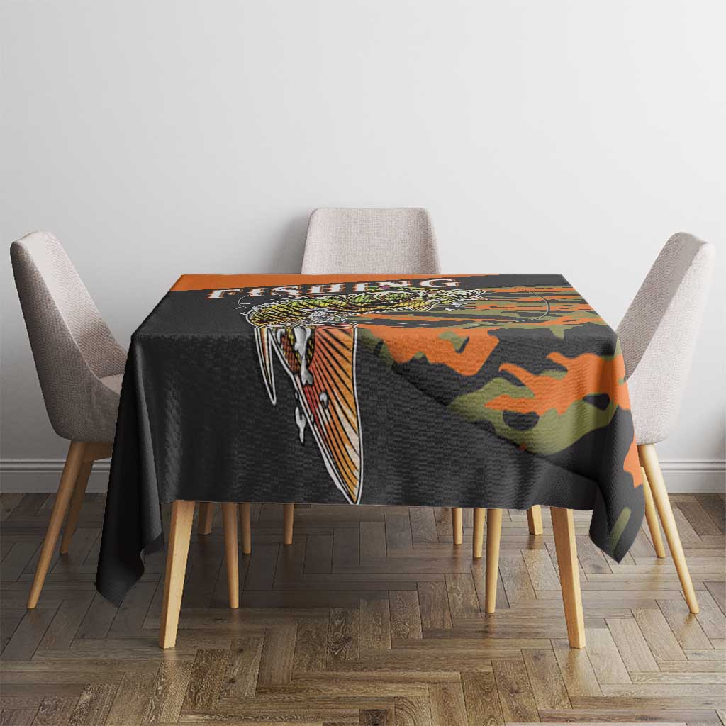 Bass Fishing Fisherman Tablecloth Camouflag Pattern - Wonder Print Shop