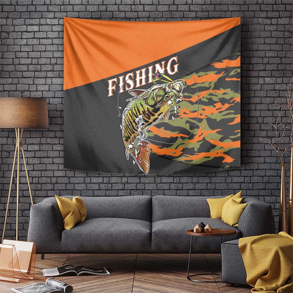 Bass Fishing Fisherman Tapestry Camouflag Pattern - Wonder Print Shop