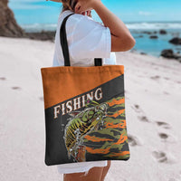 Bass Fishing Fisherman Tote Bag Camouflag Pattern - Wonder Print Shop
