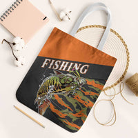 Bass Fishing Fisherman Tote Bag Camouflag Pattern - Wonder Print Shop