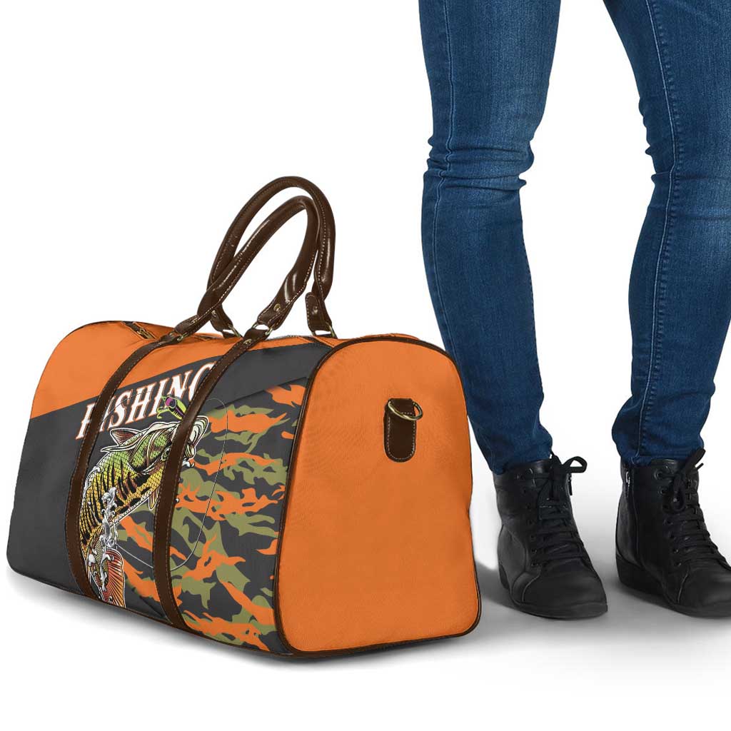 Bass Fishing Fisherman Travel Bag Camouflag Pattern - Wonder Print Shop