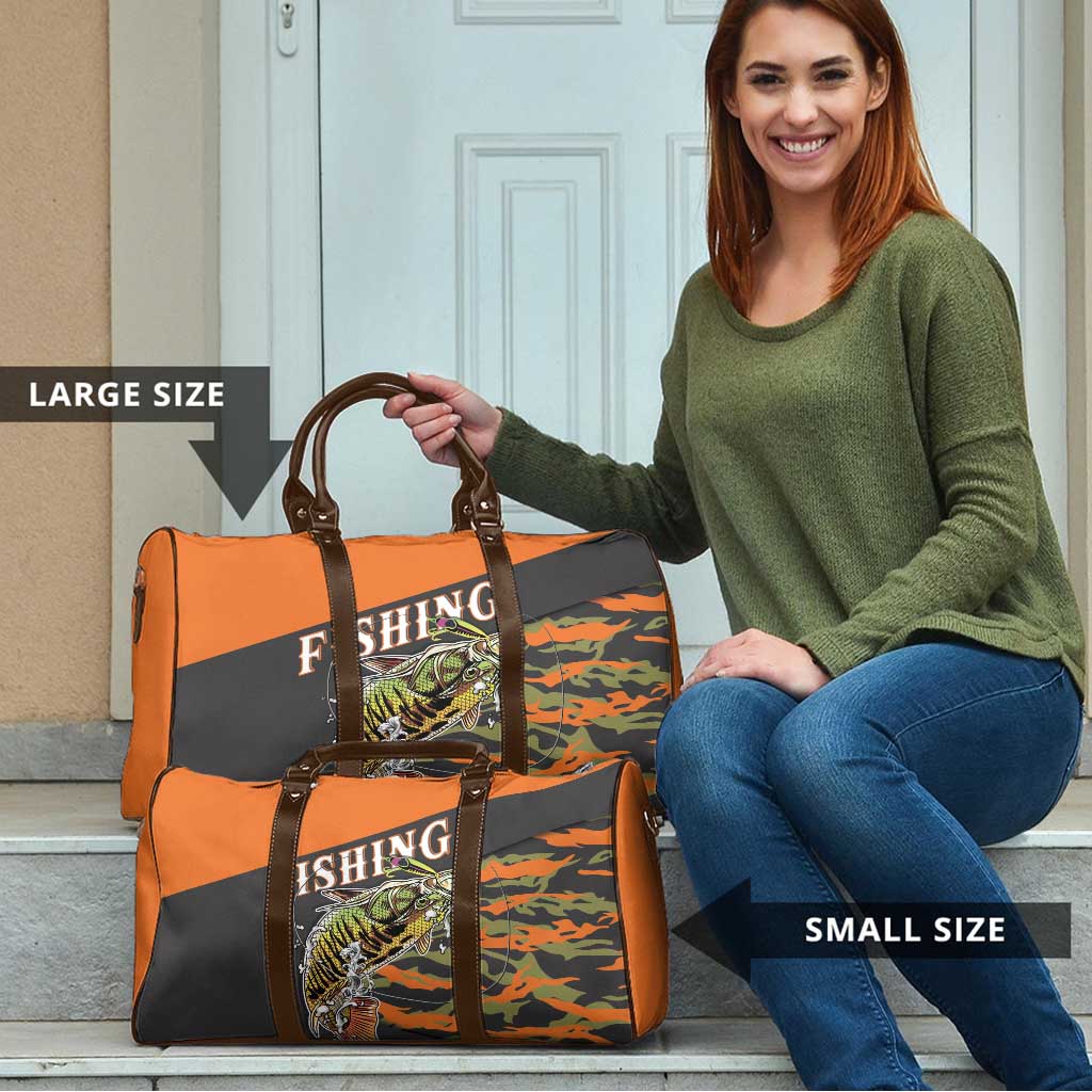 Bass Fishing Fisherman Travel Bag Camouflag Pattern - Wonder Print Shop