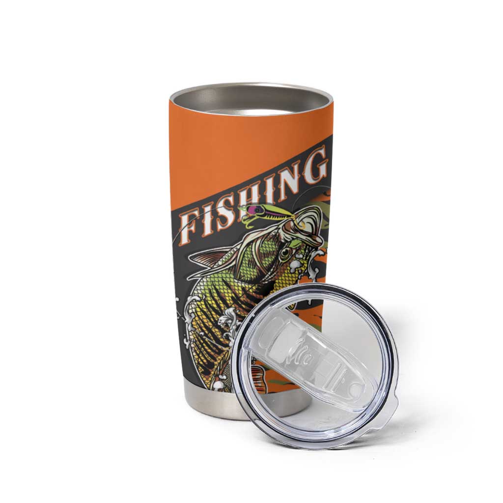 Bass Fishing Fisherman Tumbler Cup Camouflag Pattern - Wonder Print Shop