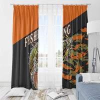 Bass Fishing Fisherman Window Curtain Camouflag Pattern - Wonder Print Shop