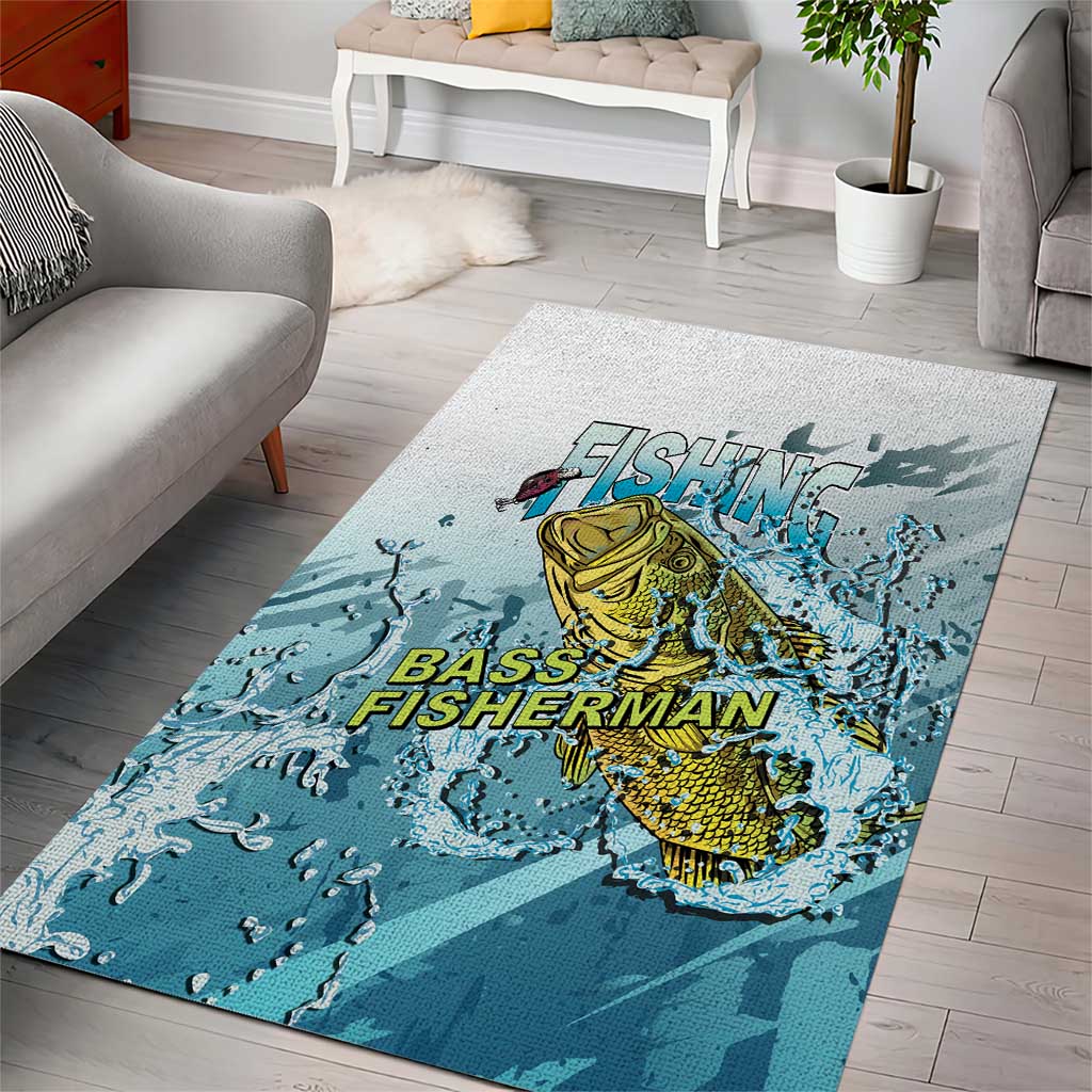 Bass Fishing Vintage Area Rug - Wonder Print Shop