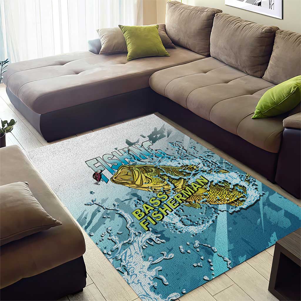 Bass Fishing Vintage Area Rug - Wonder Print Shop