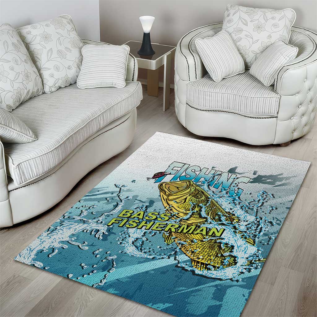 Bass Fishing Vintage Area Rug - Wonder Print Shop