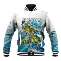 Bass Fishing Vintage Baseball Jacket - Wonder Print Shop