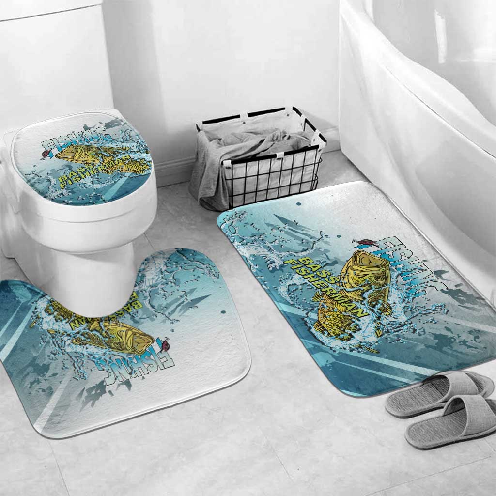 Bass Fishing Vintage Bathroom Set - Wonder Print Shop