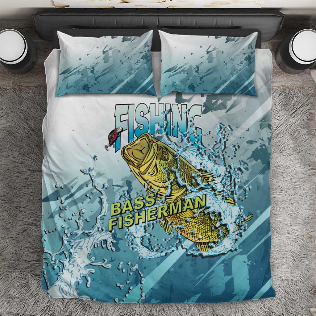 Bass Fishing Vintage Bedding Set - Wonder Print Shop