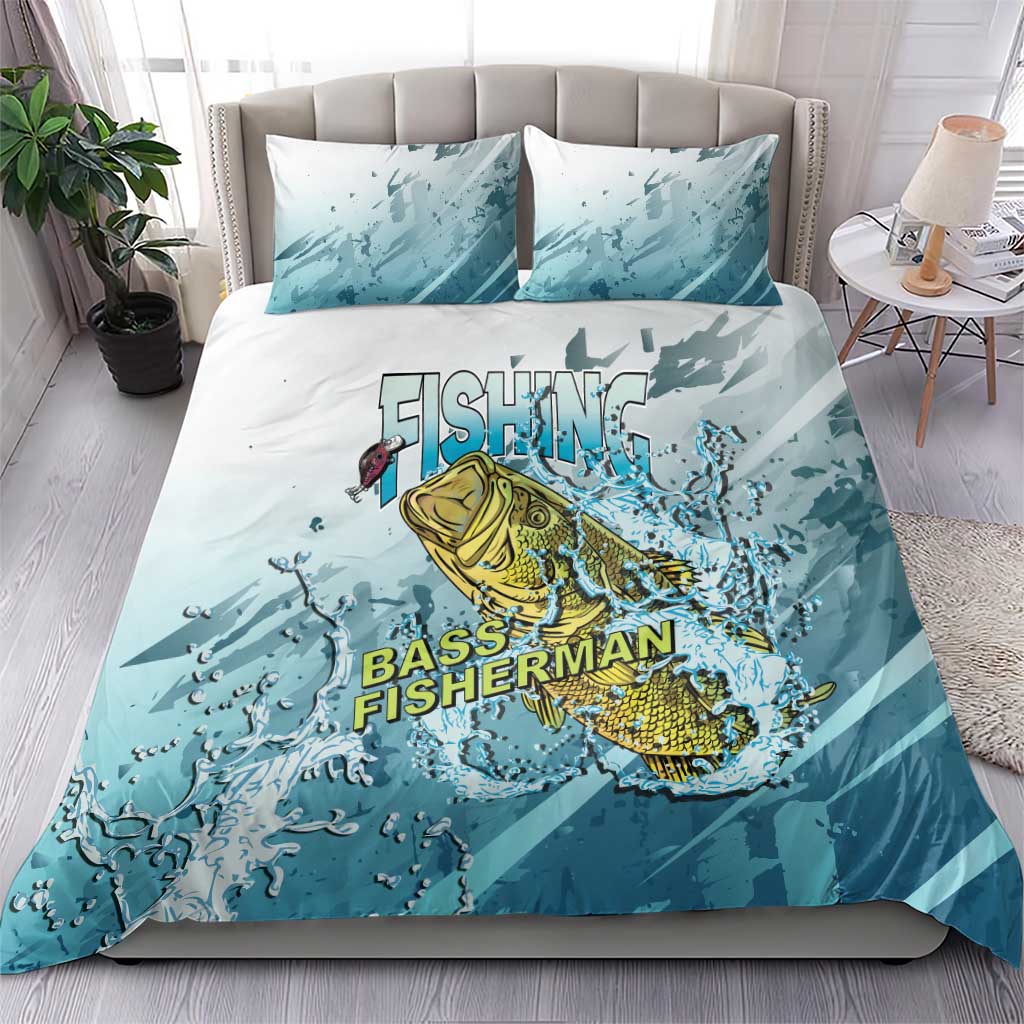 Bass Fishing Vintage Bedding Set - Wonder Print Shop