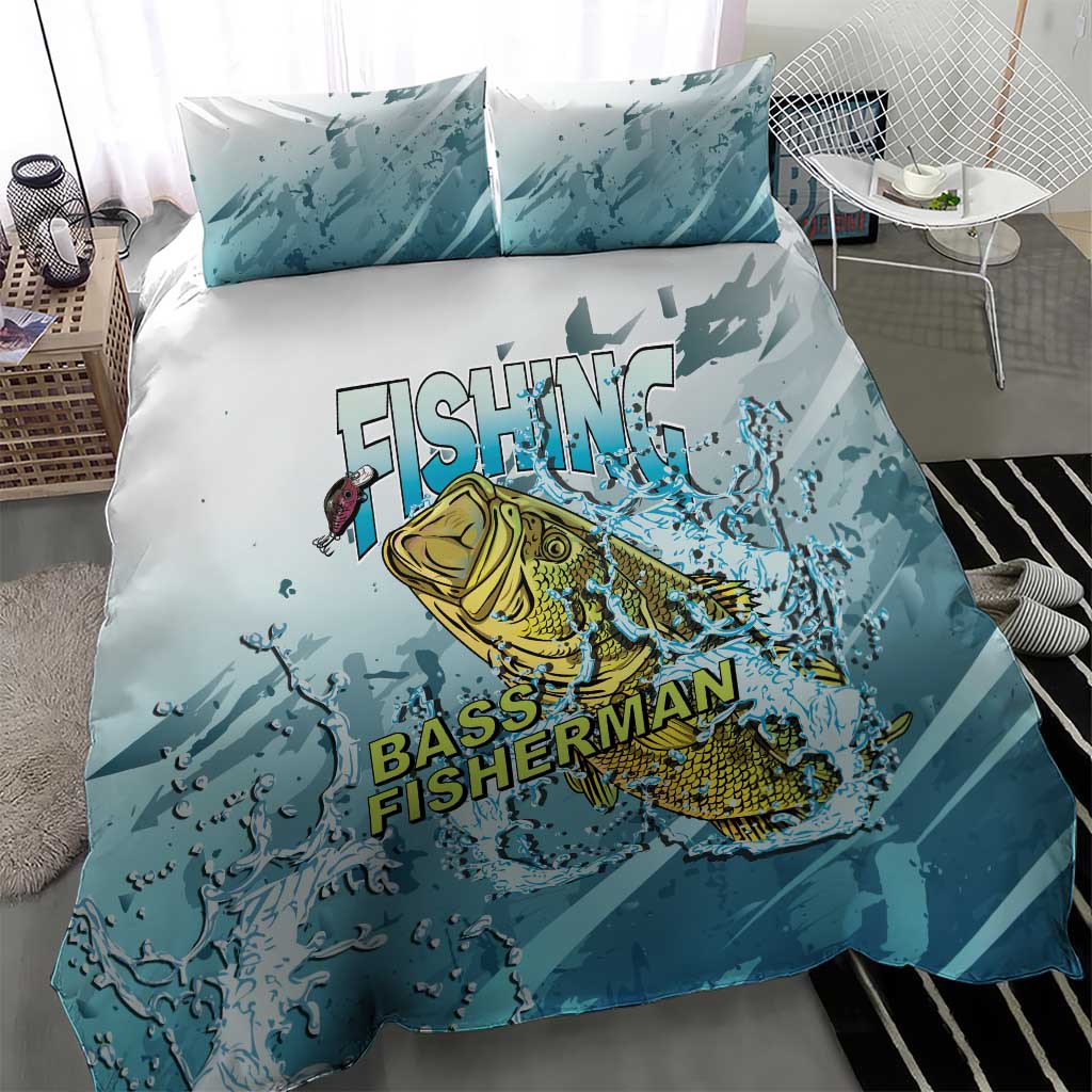 Bass Fishing Vintage Bedding Set - Wonder Print Shop