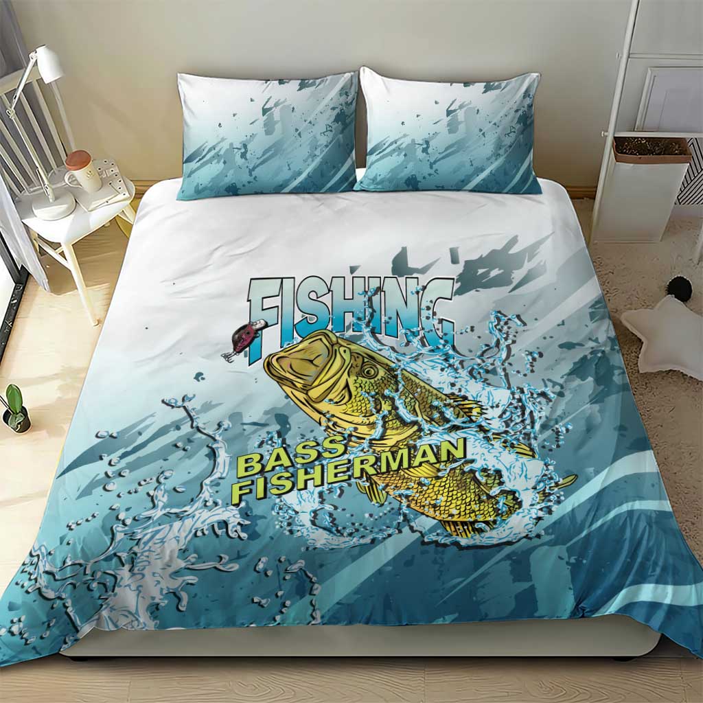 Bass Fishing Vintage Bedding Set - Wonder Print Shop