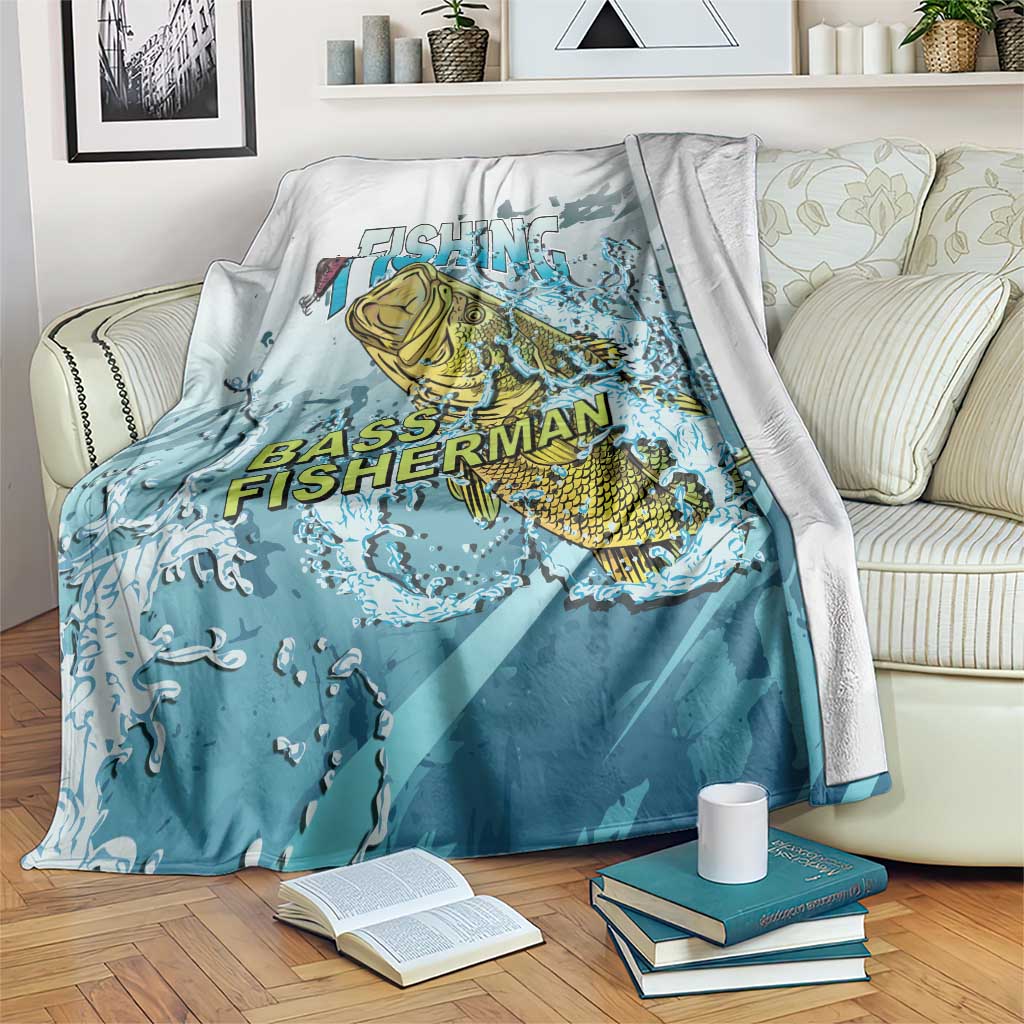 Bass Fishing Vintage Blanket - Wonder Print Shop