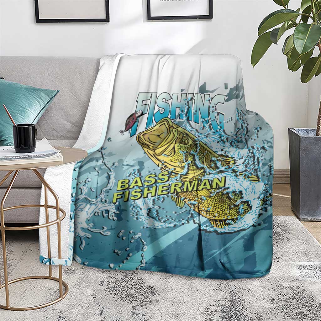 Bass Fishing Vintage Blanket - Wonder Print Shop