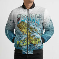 Bass Fishing Vintage Bomber Puffer Jacket - Wonder Print Shop