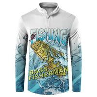 Bass Fishing Vintage Button Sweatshirt - Wonder Print Shop