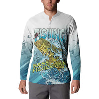 Bass Fishing Vintage Button Sweatshirt - Wonder Print Shop