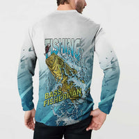 Bass Fishing Vintage Button Sweatshirt - Wonder Print Shop