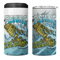 Bass Fishing Vintage 4 in 1 Can Cooler Tumbler - Wonder Print Shop