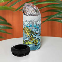 Bass Fishing Vintage 4 in 1 Can Cooler Tumbler - Wonder Print Shop